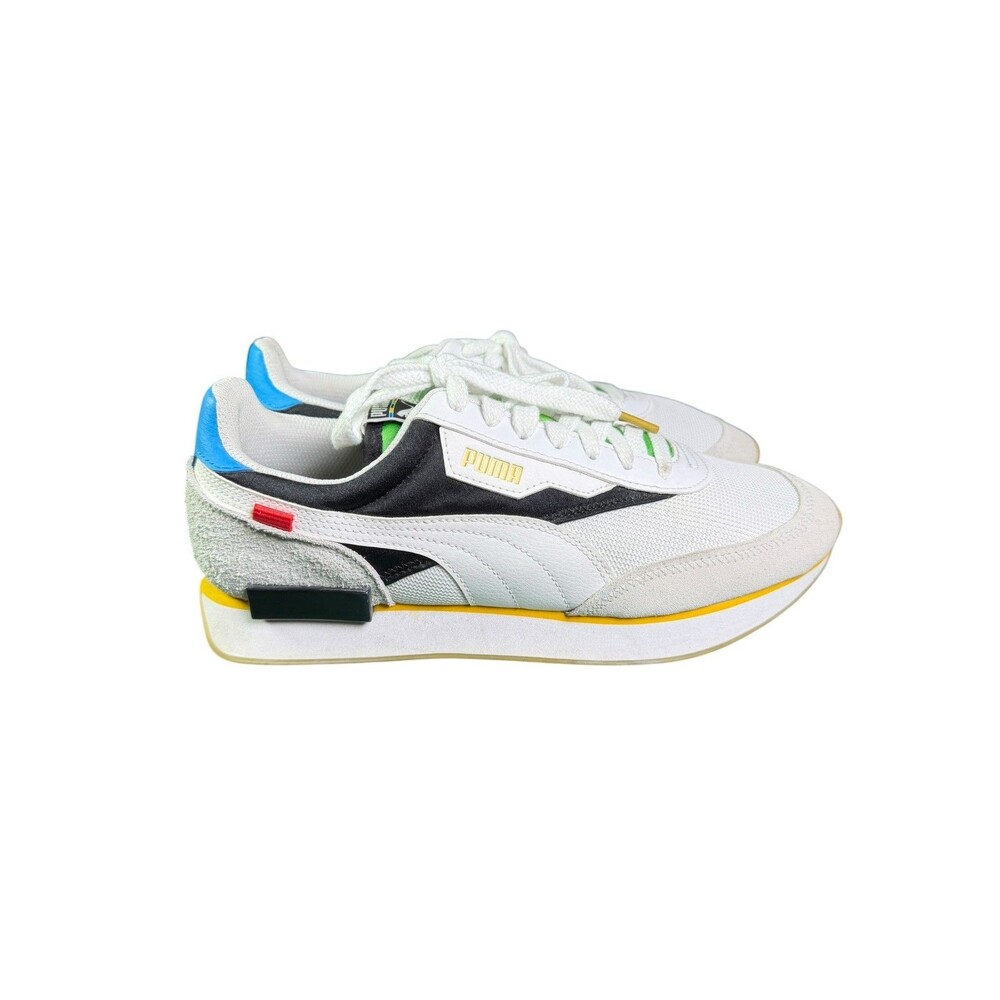 Puma Future Rider Mesh Suede Sneakers White Multicolor Men's US 9.5 EU 42.5 - Picture 4 of 10